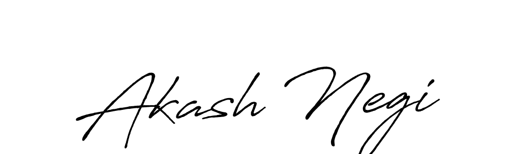 Create a beautiful signature design for name Akash Negi. With this signature (Antro_Vectra_Bolder) fonts, you can make a handwritten signature for free. Akash Negi signature style 7 images and pictures png