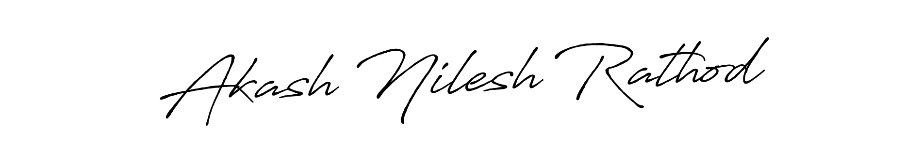 Create a beautiful signature design for name Akash Nilesh Rathod. With this signature (Antro_Vectra_Bolder) fonts, you can make a handwritten signature for free. Akash Nilesh Rathod signature style 7 images and pictures png