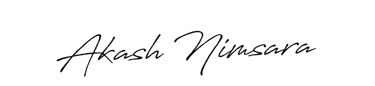 You can use this online signature creator to create a handwritten signature for the name Akash Nimsara. This is the best online autograph maker. Akash Nimsara signature style 7 images and pictures png