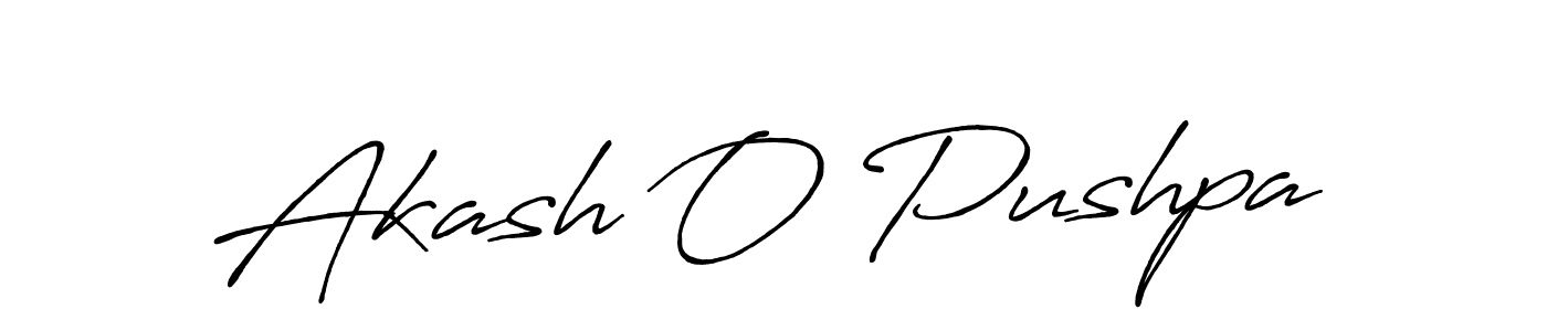 Akash O Pushpa stylish signature style. Best Handwritten Sign (Antro_Vectra_Bolder) for my name. Handwritten Signature Collection Ideas for my name Akash O Pushpa. Akash O Pushpa signature style 7 images and pictures png