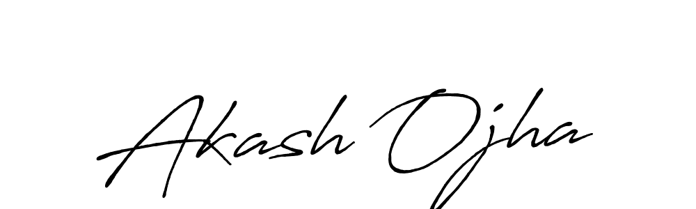 Akash Ojha stylish signature style. Best Handwritten Sign (Antro_Vectra_Bolder) for my name. Handwritten Signature Collection Ideas for my name Akash Ojha. Akash Ojha signature style 7 images and pictures png