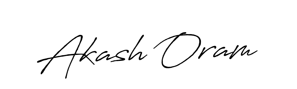 How to make Akash Oram signature? Antro_Vectra_Bolder is a professional autograph style. Create handwritten signature for Akash Oram name. Akash Oram signature style 7 images and pictures png