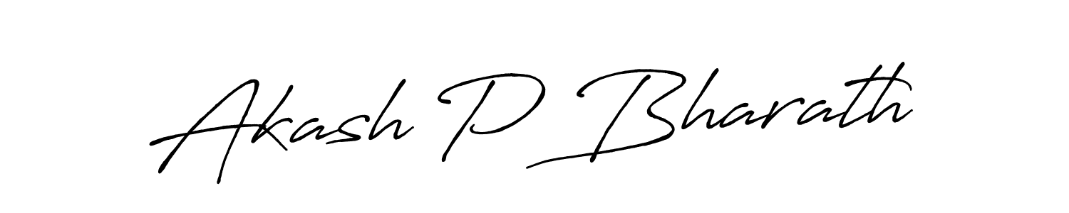 Akash P Bharath stylish signature style. Best Handwritten Sign (Antro_Vectra_Bolder) for my name. Handwritten Signature Collection Ideas for my name Akash P Bharath. Akash P Bharath signature style 7 images and pictures png