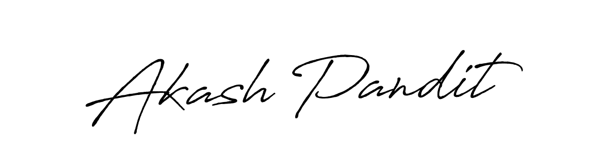 How to make Akash Pandit name signature. Use Antro_Vectra_Bolder style for creating short signs online. This is the latest handwritten sign. Akash Pandit signature style 7 images and pictures png