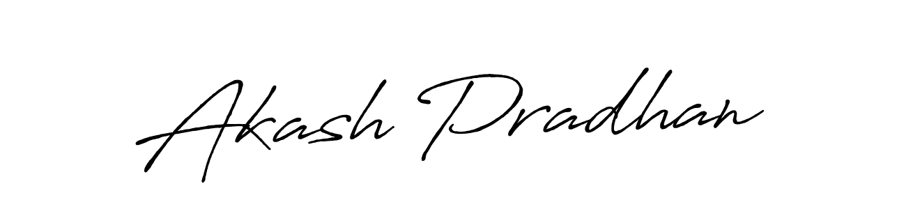 Make a beautiful signature design for name Akash Pradhan. With this signature (Antro_Vectra_Bolder) style, you can create a handwritten signature for free. Akash Pradhan signature style 7 images and pictures png
