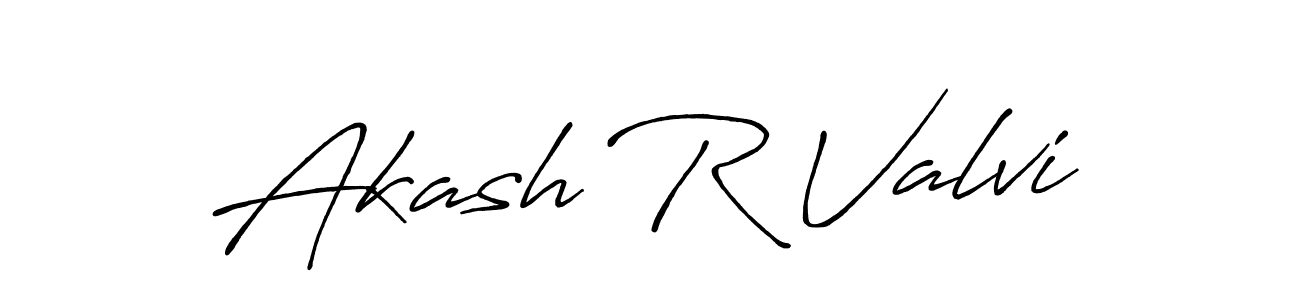 Also we have Akash R Valvi name is the best signature style. Create professional handwritten signature collection using Antro_Vectra_Bolder autograph style. Akash R Valvi signature style 7 images and pictures png