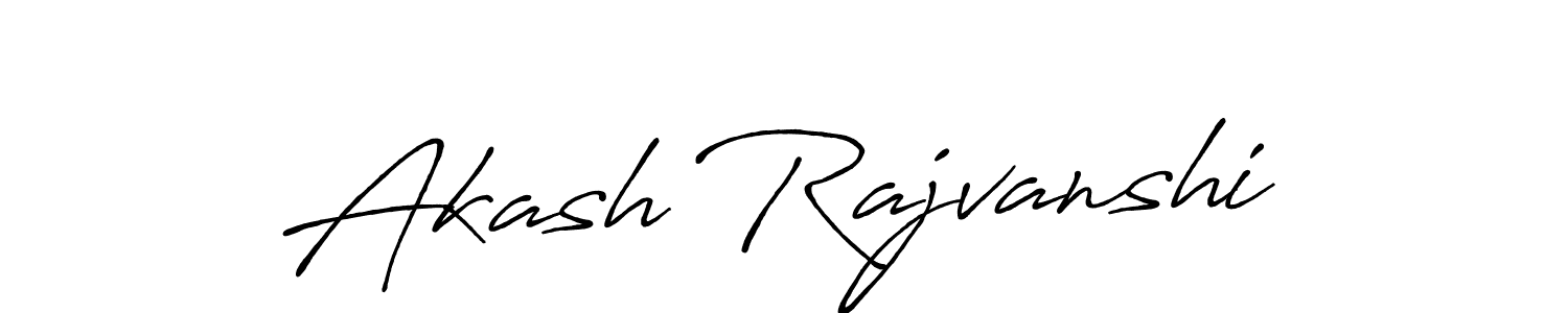 How to make Akash Rajvanshi name signature. Use Antro_Vectra_Bolder style for creating short signs online. This is the latest handwritten sign. Akash Rajvanshi signature style 7 images and pictures png