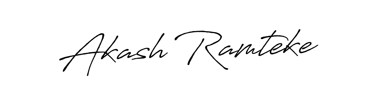 Akash Ramteke stylish signature style. Best Handwritten Sign (Antro_Vectra_Bolder) for my name. Handwritten Signature Collection Ideas for my name Akash Ramteke. Akash Ramteke signature style 7 images and pictures png