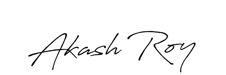 Make a beautiful signature design for name Akash Roy. With this signature (Antro_Vectra_Bolder) style, you can create a handwritten signature for free. Akash Roy signature style 7 images and pictures png
