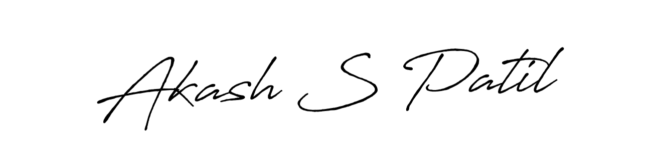 Create a beautiful signature design for name Akash S Patil. With this signature (Antro_Vectra_Bolder) fonts, you can make a handwritten signature for free. Akash S Patil signature style 7 images and pictures png