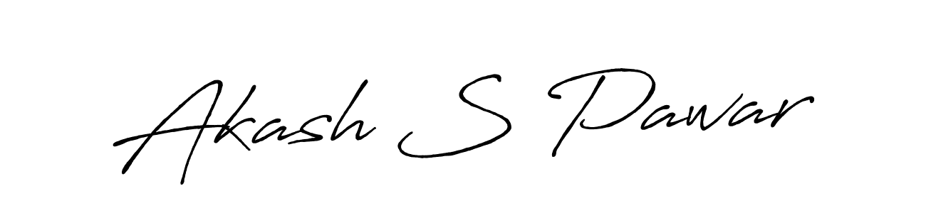 Make a beautiful signature design for name Akash S Pawar. With this signature (Antro_Vectra_Bolder) style, you can create a handwritten signature for free. Akash S Pawar signature style 7 images and pictures png