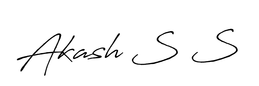 Also we have Akash S S name is the best signature style. Create professional handwritten signature collection using Antro_Vectra_Bolder autograph style. Akash S S signature style 7 images and pictures png