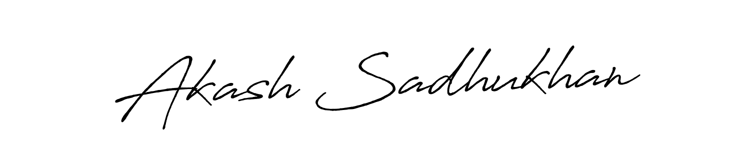 Make a beautiful signature design for name Akash Sadhukhan. With this signature (Antro_Vectra_Bolder) style, you can create a handwritten signature for free. Akash Sadhukhan signature style 7 images and pictures png
