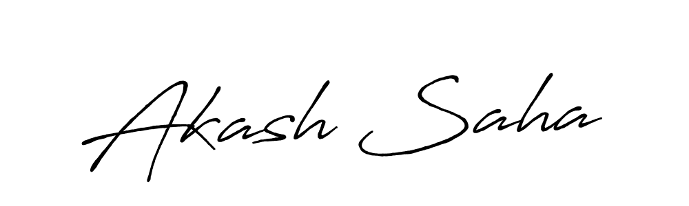 Make a beautiful signature design for name Akash Saha. With this signature (Antro_Vectra_Bolder) style, you can create a handwritten signature for free. Akash Saha signature style 7 images and pictures png