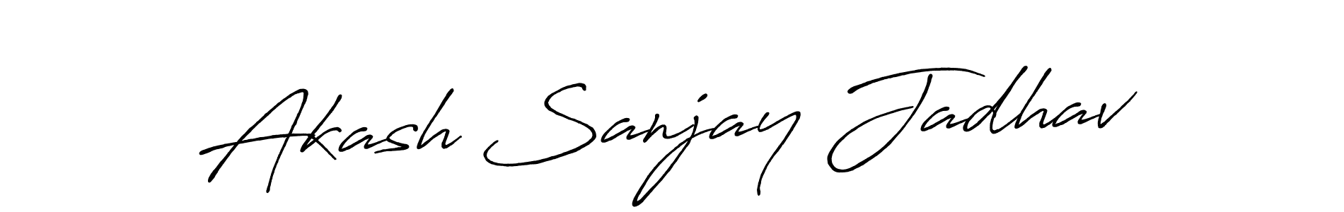 Make a beautiful signature design for name Akash Sanjay Jadhav. With this signature (Antro_Vectra_Bolder) style, you can create a handwritten signature for free. Akash Sanjay Jadhav signature style 7 images and pictures png