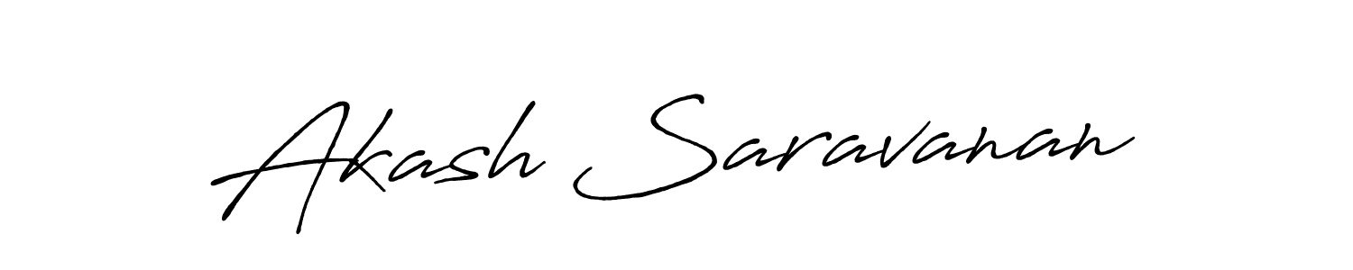 Make a beautiful signature design for name Akash Saravanan. With this signature (Antro_Vectra_Bolder) style, you can create a handwritten signature for free. Akash Saravanan signature style 7 images and pictures png