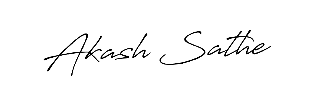 How to make Akash Sathe name signature. Use Antro_Vectra_Bolder style for creating short signs online. This is the latest handwritten sign. Akash Sathe signature style 7 images and pictures png
