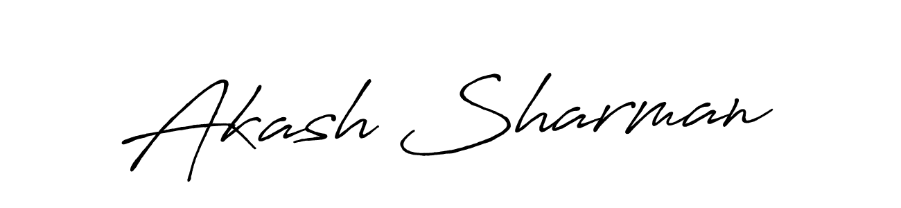 Akash Sharman stylish signature style. Best Handwritten Sign (Antro_Vectra_Bolder) for my name. Handwritten Signature Collection Ideas for my name Akash Sharman. Akash Sharman signature style 7 images and pictures png