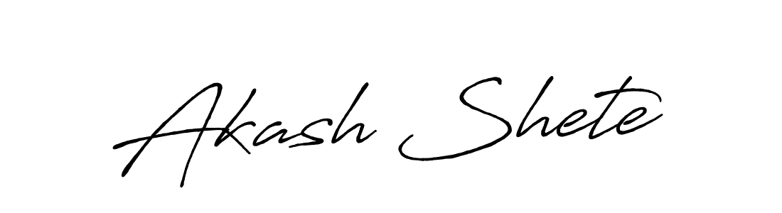 It looks lik you need a new signature style for name Akash Shete. Design unique handwritten (Antro_Vectra_Bolder) signature with our free signature maker in just a few clicks. Akash Shete signature style 7 images and pictures png