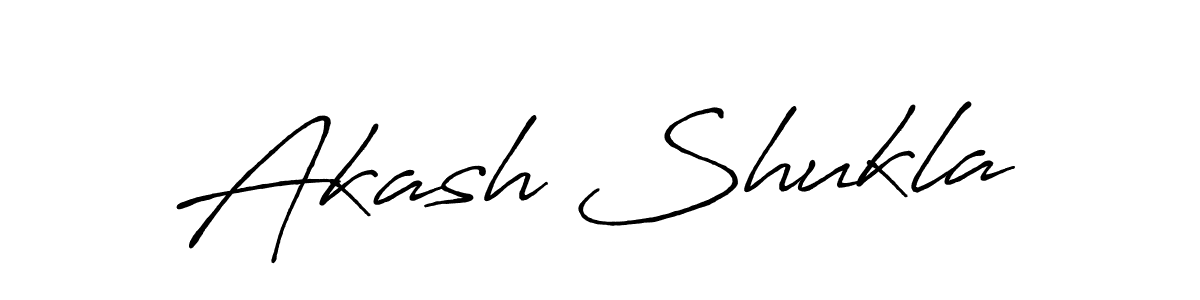 Make a beautiful signature design for name Akash Shukla. With this signature (Antro_Vectra_Bolder) style, you can create a handwritten signature for free. Akash Shukla signature style 7 images and pictures png