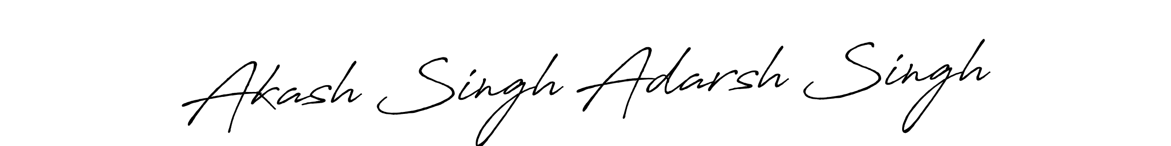 Also we have Akash Singh Adarsh Singh name is the best signature style. Create professional handwritten signature collection using Antro_Vectra_Bolder autograph style. Akash Singh Adarsh Singh signature style 7 images and pictures png