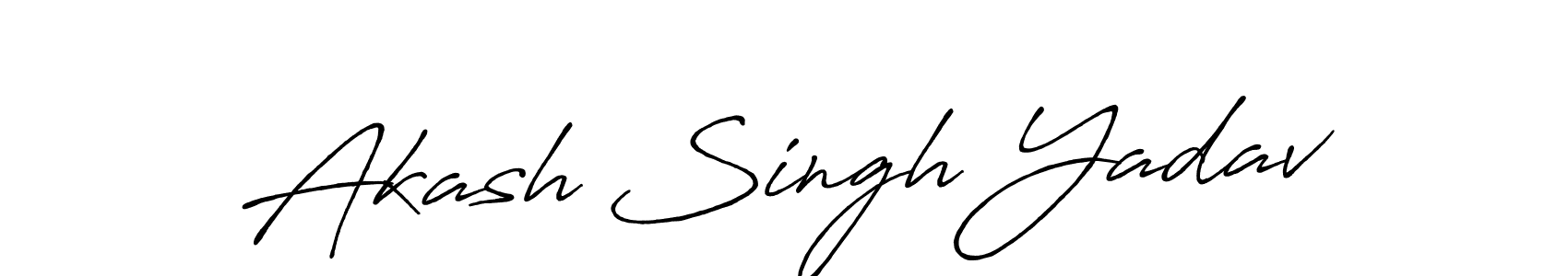Design your own signature with our free online signature maker. With this signature software, you can create a handwritten (Antro_Vectra_Bolder) signature for name Akash Singh Yadav. Akash Singh Yadav signature style 7 images and pictures png
