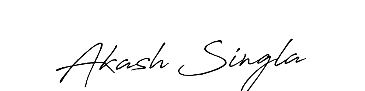 The best way (Antro_Vectra_Bolder) to make a short signature is to pick only two or three words in your name. The name Akash Singla include a total of six letters. For converting this name. Akash Singla signature style 7 images and pictures png