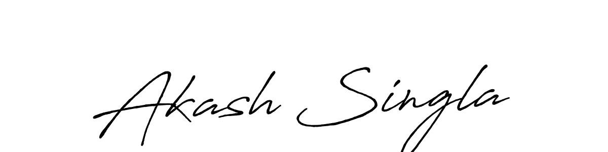 Also we have Akash Singla name is the best signature style. Create professional handwritten signature collection using Antro_Vectra_Bolder autograph style. Akash Singla signature style 7 images and pictures png