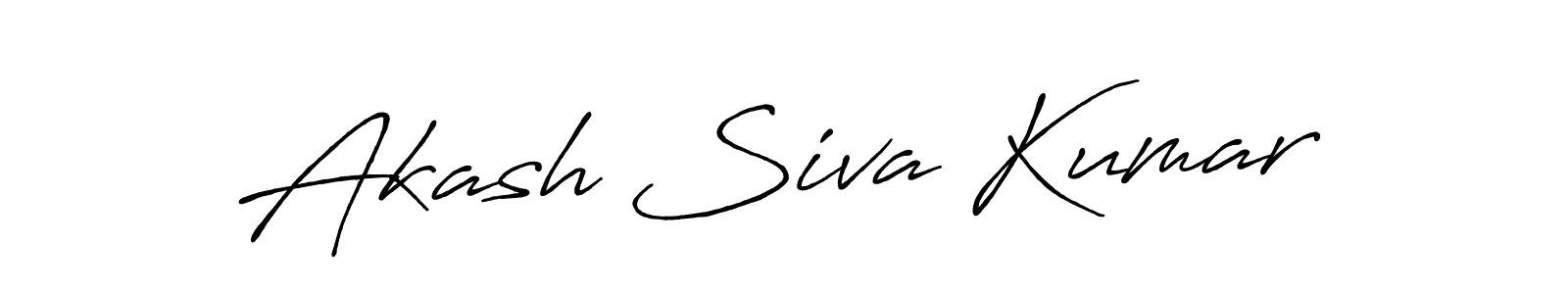 Make a beautiful signature design for name Akash Siva Kumar. With this signature (Antro_Vectra_Bolder) style, you can create a handwritten signature for free. Akash Siva Kumar signature style 7 images and pictures png