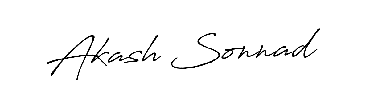 if you are searching for the best signature style for your name Akash Sonnad. so please give up your signature search. here we have designed multiple signature styles  using Antro_Vectra_Bolder. Akash Sonnad signature style 7 images and pictures png