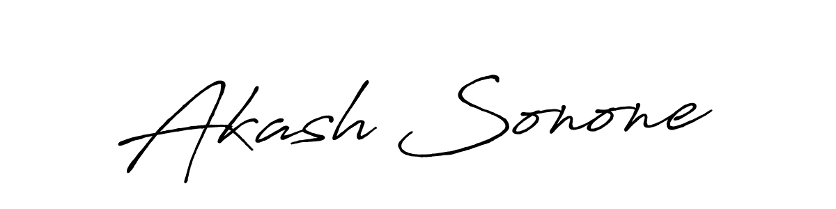 Design your own signature with our free online signature maker. With this signature software, you can create a handwritten (Antro_Vectra_Bolder) signature for name Akash Sonone. Akash Sonone signature style 7 images and pictures png