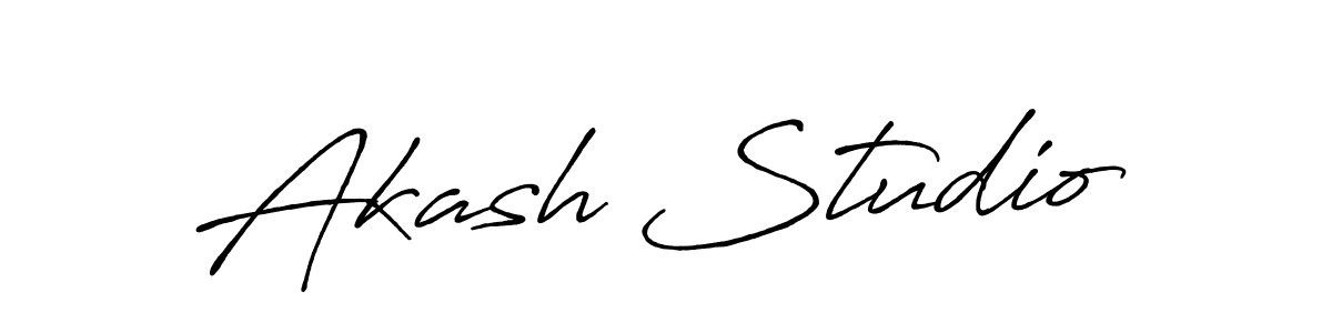 Create a beautiful signature design for name Akash Studio. With this signature (Antro_Vectra_Bolder) fonts, you can make a handwritten signature for free. Akash Studio signature style 7 images and pictures png