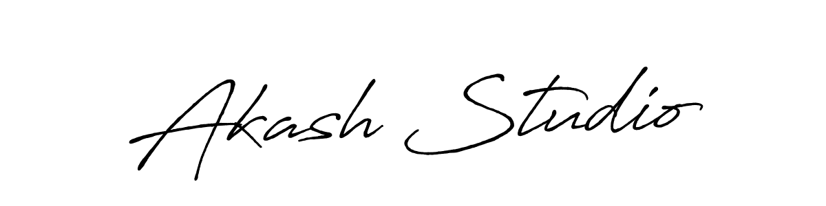 Create a beautiful signature design for name Akash Studio. With this signature (Antro_Vectra_Bolder) fonts, you can make a handwritten signature for free. Akash Studio signature style 7 images and pictures png