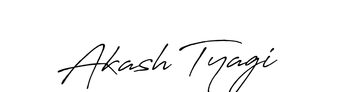 It looks lik you need a new signature style for name Akash Tyagi. Design unique handwritten (Antro_Vectra_Bolder) signature with our free signature maker in just a few clicks. Akash Tyagi signature style 7 images and pictures png