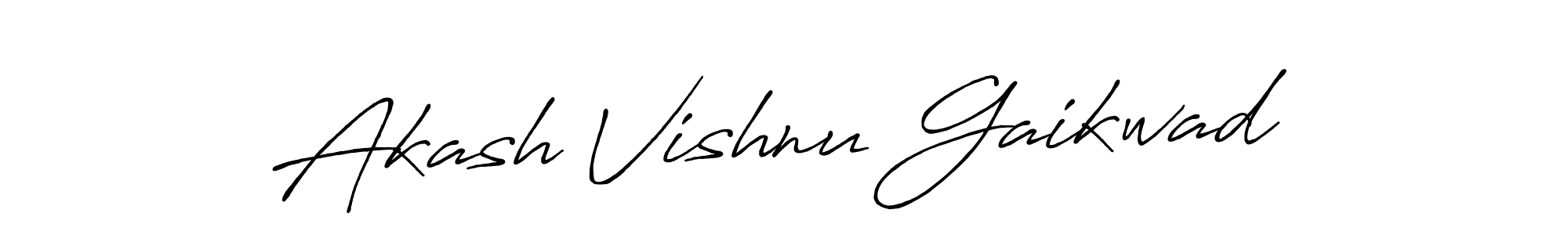 Design your own signature with our free online signature maker. With this signature software, you can create a handwritten (Antro_Vectra_Bolder) signature for name Akash Vishnu Gaikwad. Akash Vishnu Gaikwad signature style 7 images and pictures png