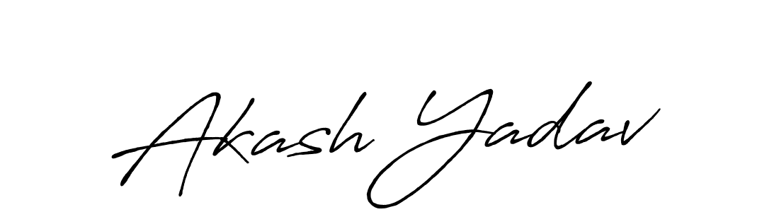 Make a beautiful signature design for name Akash Yadav. With this signature (Antro_Vectra_Bolder) style, you can create a handwritten signature for free. Akash Yadav signature style 7 images and pictures png