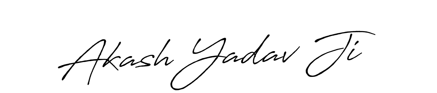 It looks lik you need a new signature style for name Akash Yadav Ji. Design unique handwritten (Antro_Vectra_Bolder) signature with our free signature maker in just a few clicks. Akash Yadav Ji signature style 7 images and pictures png