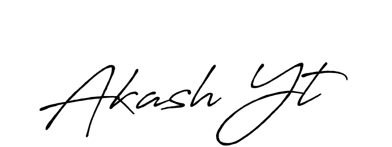 It looks lik you need a new signature style for name Akash Yt. Design unique handwritten (Antro_Vectra_Bolder) signature with our free signature maker in just a few clicks. Akash Yt signature style 7 images and pictures png