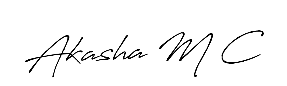 Once you've used our free online signature maker to create your best signature Antro_Vectra_Bolder style, it's time to enjoy all of the benefits that Akasha M C name signing documents. Akasha M C signature style 7 images and pictures png