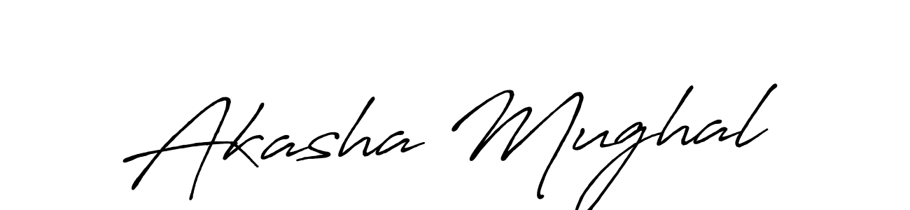 Design your own signature with our free online signature maker. With this signature software, you can create a handwritten (Antro_Vectra_Bolder) signature for name Akasha Mughal. Akasha Mughal signature style 7 images and pictures png