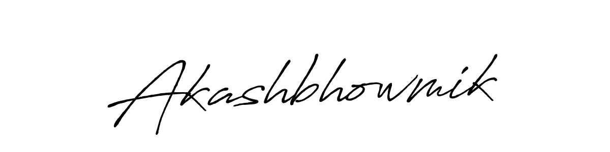 How to make Akashbhowmik name signature. Use Antro_Vectra_Bolder style for creating short signs online. This is the latest handwritten sign. Akashbhowmik signature style 7 images and pictures png