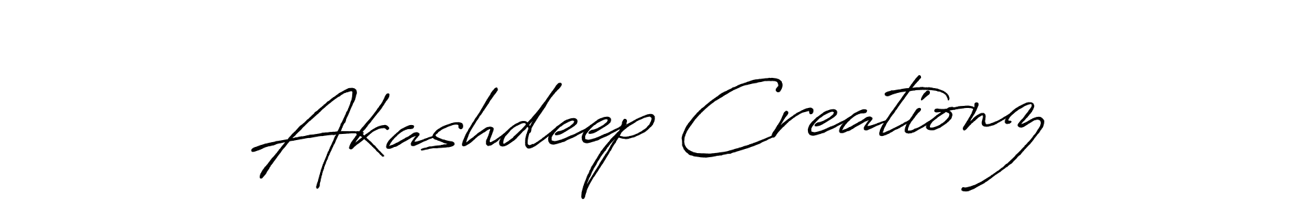 Also we have Akashdeep Creationz name is the best signature style. Create professional handwritten signature collection using Antro_Vectra_Bolder autograph style. Akashdeep Creationz signature style 7 images and pictures png