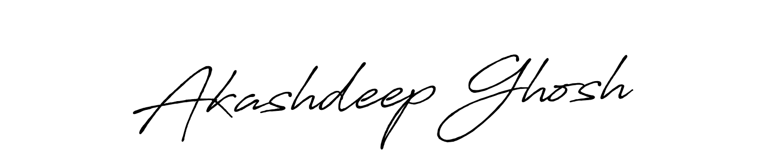 Make a beautiful signature design for name Akashdeep Ghosh. With this signature (Antro_Vectra_Bolder) style, you can create a handwritten signature for free. Akashdeep Ghosh signature style 7 images and pictures png