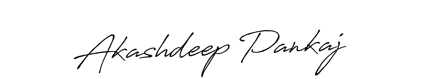 How to make Akashdeep Pankaj name signature. Use Antro_Vectra_Bolder style for creating short signs online. This is the latest handwritten sign. Akashdeep Pankaj signature style 7 images and pictures png