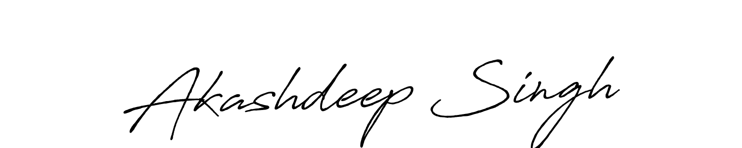 Create a beautiful signature design for name Akashdeep Singh. With this signature (Antro_Vectra_Bolder) fonts, you can make a handwritten signature for free. Akashdeep Singh signature style 7 images and pictures png