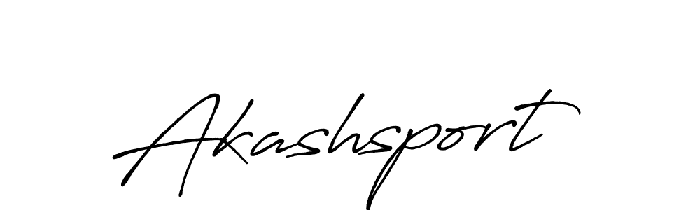 Use a signature maker to create a handwritten signature online. With this signature software, you can design (Antro_Vectra_Bolder) your own signature for name Akashsport. Akashsport signature style 7 images and pictures png