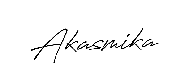 How to make Akasmika name signature. Use Antro_Vectra_Bolder style for creating short signs online. This is the latest handwritten sign. Akasmika signature style 7 images and pictures png