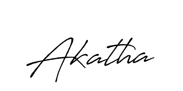 Use a signature maker to create a handwritten signature online. With this signature software, you can design (Antro_Vectra_Bolder) your own signature for name Akatha. Akatha signature style 7 images and pictures png