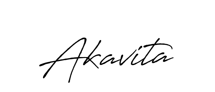Create a beautiful signature design for name Akavita. With this signature (Antro_Vectra_Bolder) fonts, you can make a handwritten signature for free. Akavita signature style 7 images and pictures png