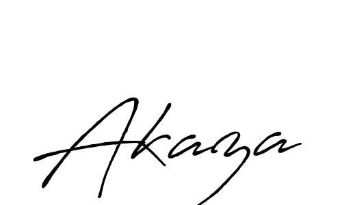 Make a beautiful signature design for name Akaza. With this signature (Antro_Vectra_Bolder) style, you can create a handwritten signature for free. Akaza signature style 7 images and pictures png